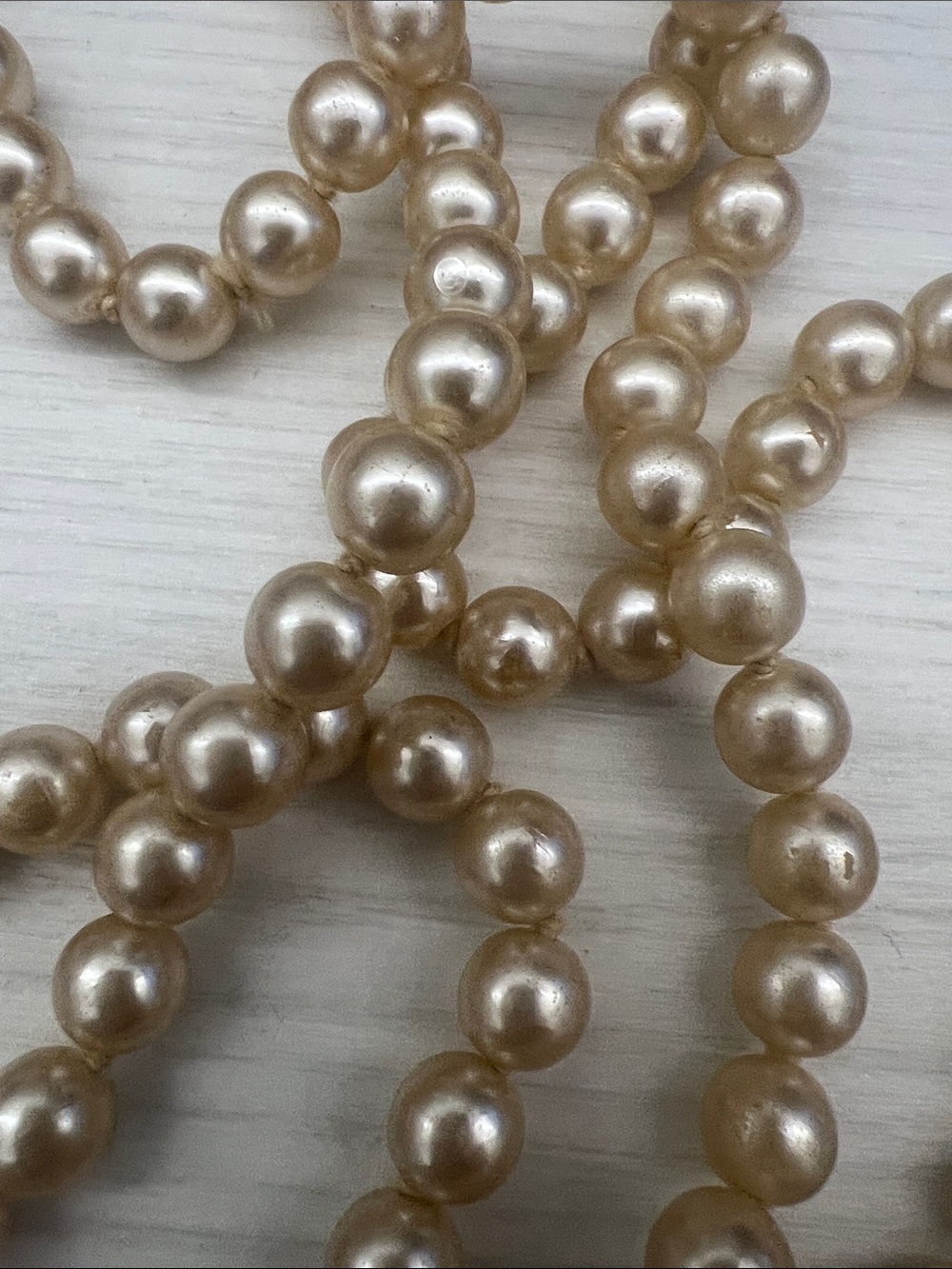 Classic Ivory Pearl Long Necklace - Elegant Women's Jewelry - Picture 6 of 9